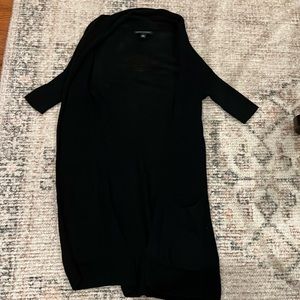 Black short sleeve cardigan